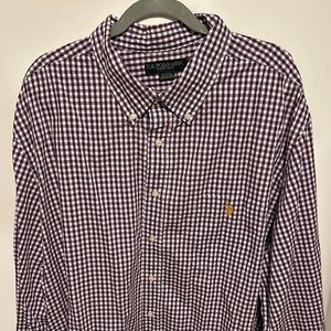 U.S. Polo Assn. Men's Purple Checkered Shirt